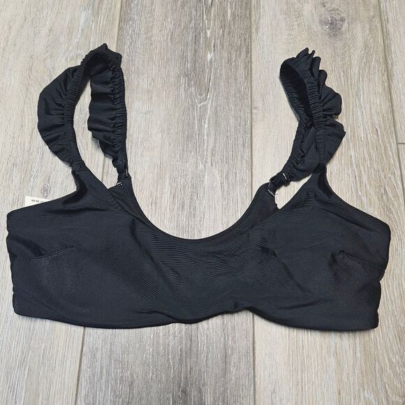 Aerie Mixed Bikini Set Ruffle Top Full Coverage Bikini Bottom Women's Medium - Picture 9 of 13